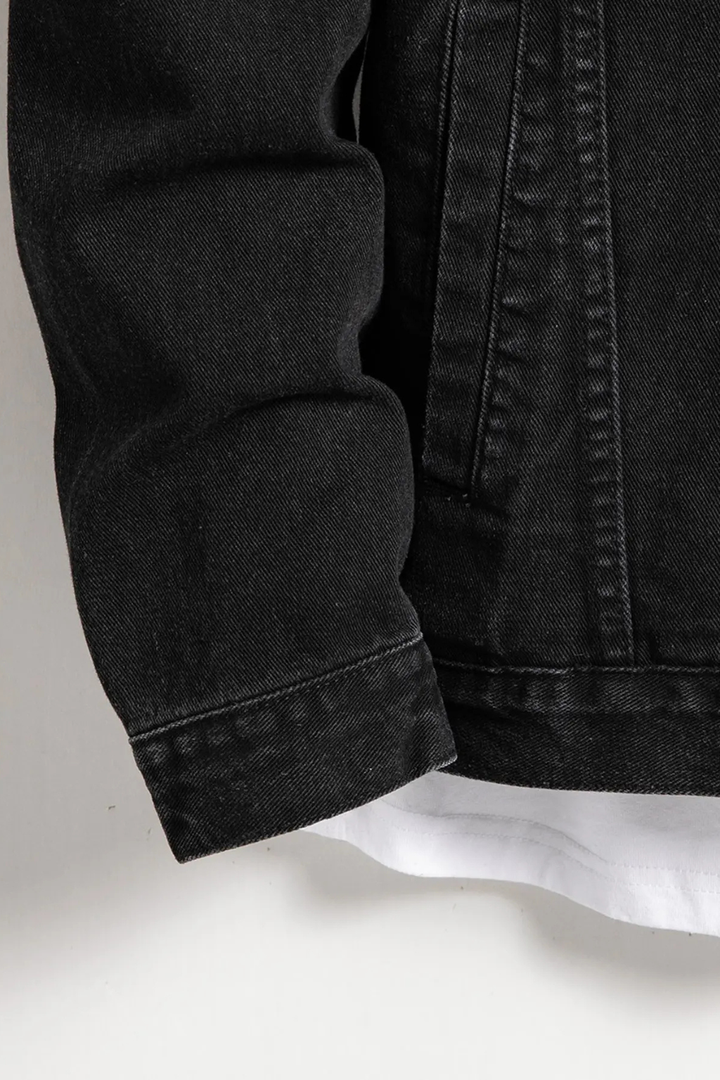 Chaqueta vaquera clásica de corte regular con botones para hombre