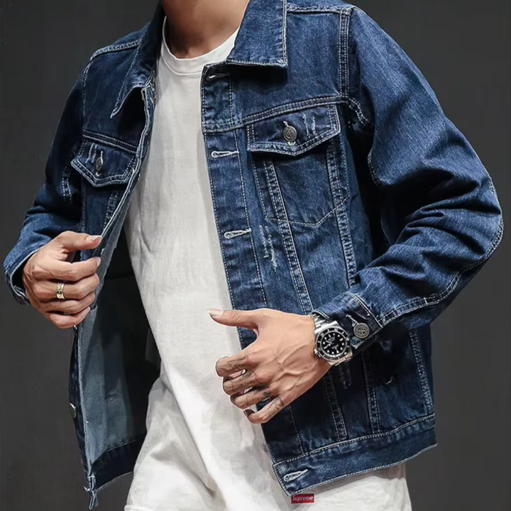 Drift Denim Jacket with a Button Front