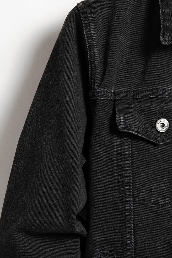Chaqueta vaquera clásica de corte regular con botones para hombre