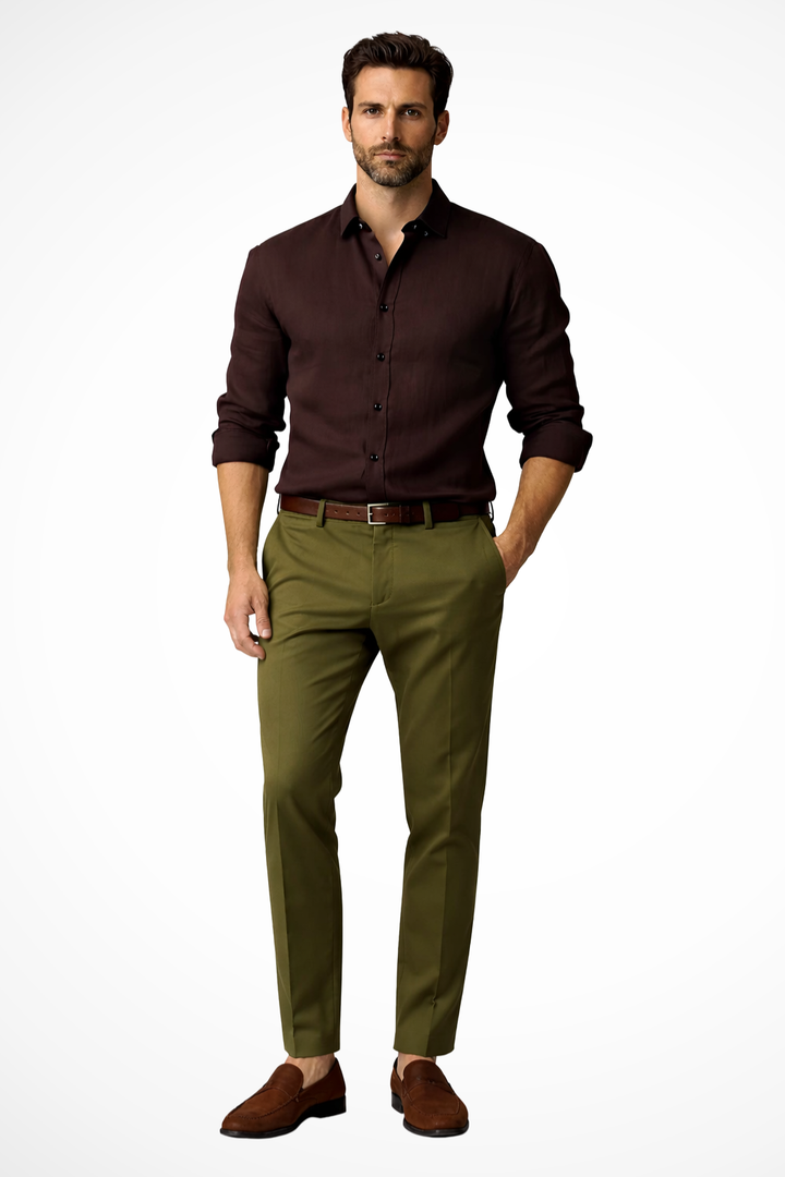 Jake - Men Linen Button Up Smart Casual Shirt