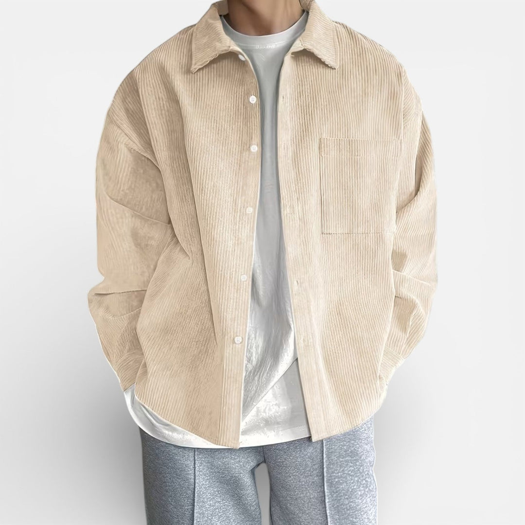Chaqueta camisera para hombre de corte clásico y elegante informal
