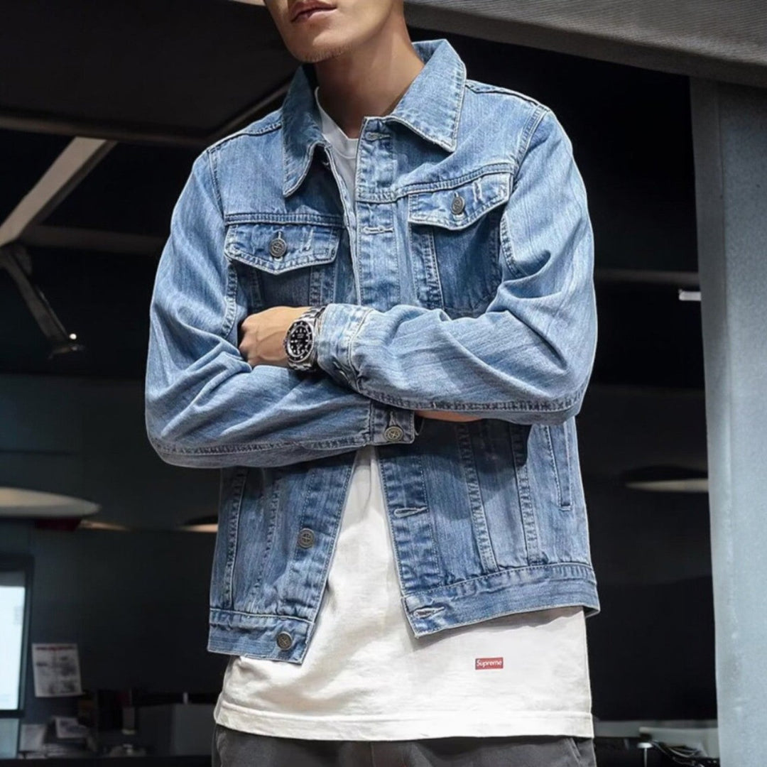 Drift Denim Jacket with a Button Front