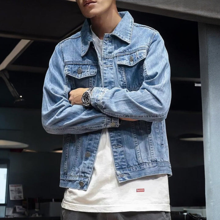 Drift Denim Jacket with a Button Front