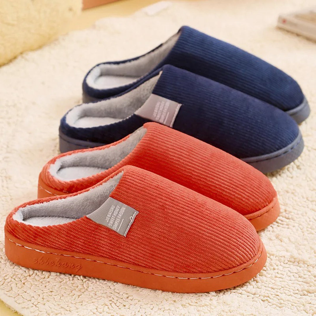 Pantuflas de forro polar para mujer con forro suave y suela antideslizante
