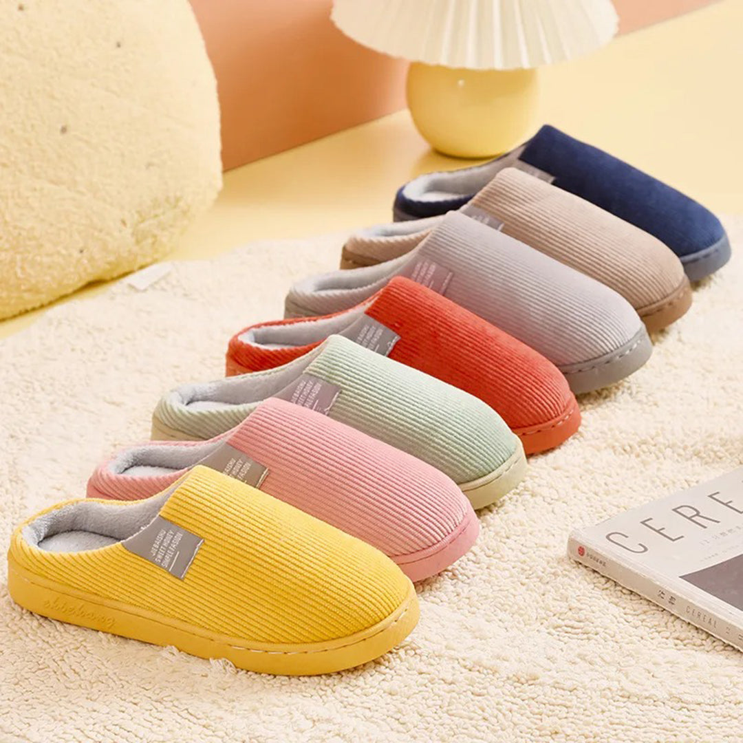 Pantuflas de forro polar para mujer con forro suave y suela antideslizante