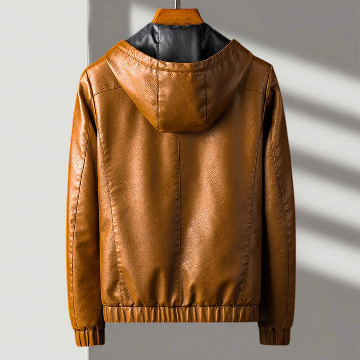 Men's Aspen Hooded Leather Jacket