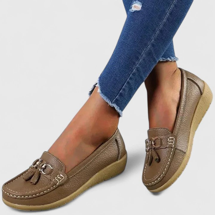 Women's Padded Slip-On Loafers Cushioned Comfort Shoes