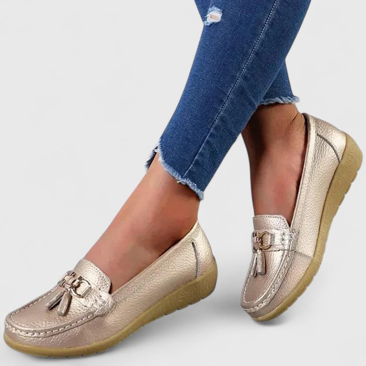 Women's Padded Slip-On Loafers Cushioned Comfort Shoes