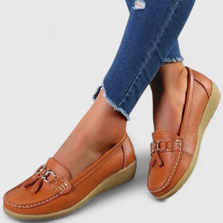 Women's Padded Slip-On Loafers Cushioned Comfort Shoes