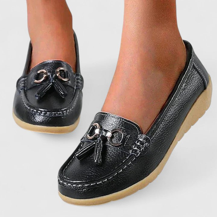 Women's Padded Slip-On Loafers Cushioned Comfort Shoes
