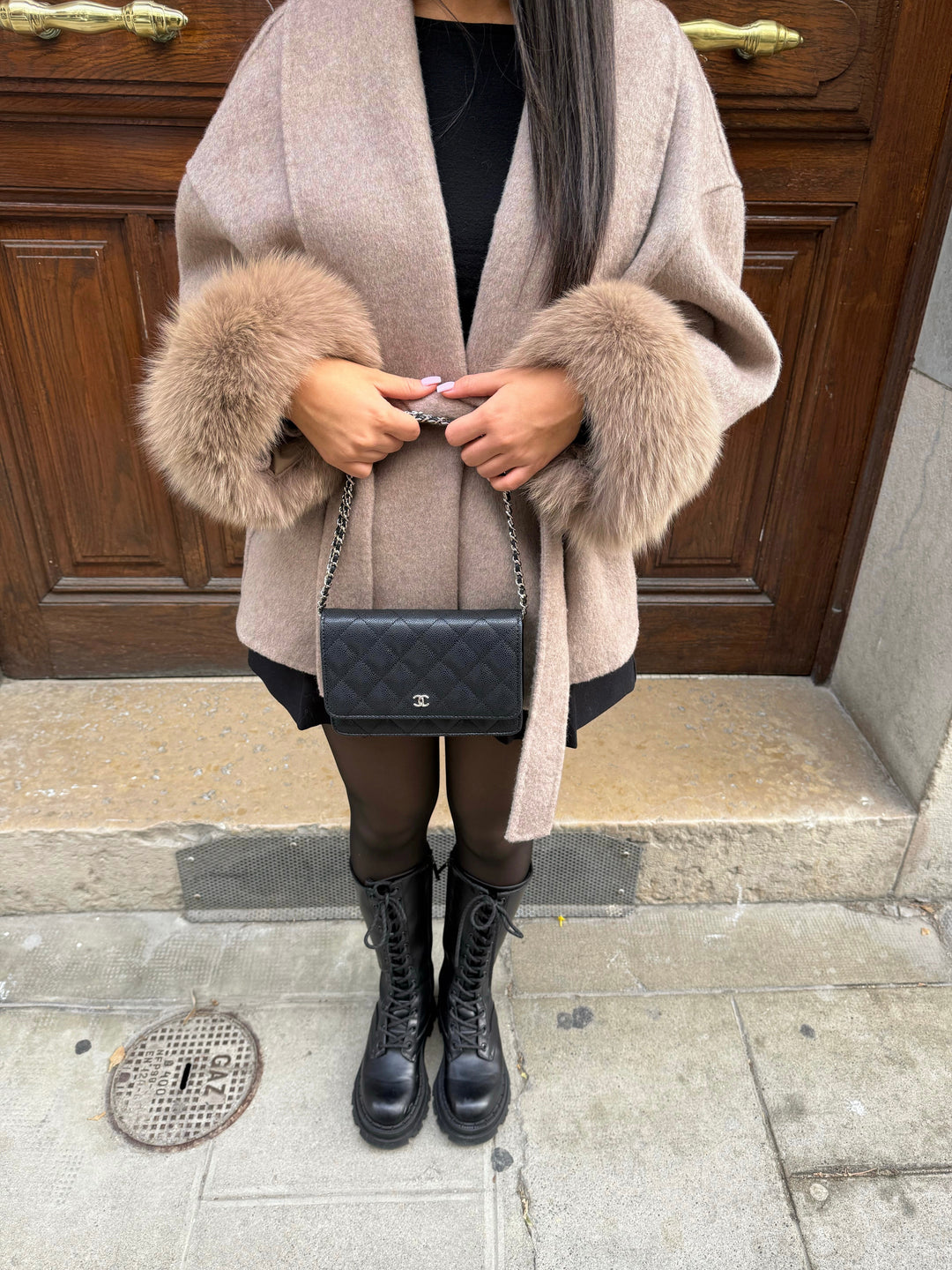 Manteau en fausse fourrure luxueuse, douce et élégante, pour femme