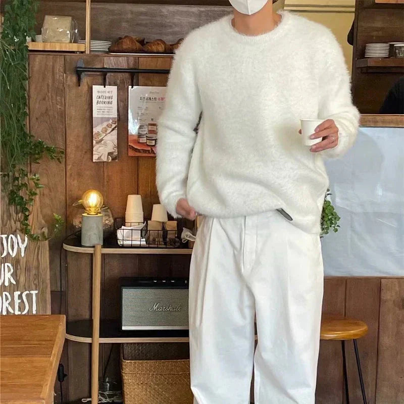 メンズ 厚手 ロングセーター