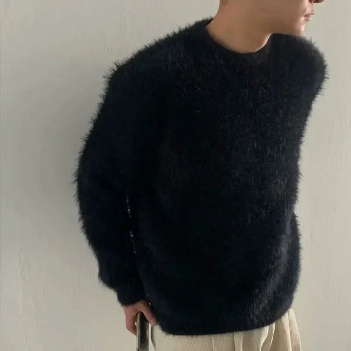 メンズ 厚手 ロングセーター