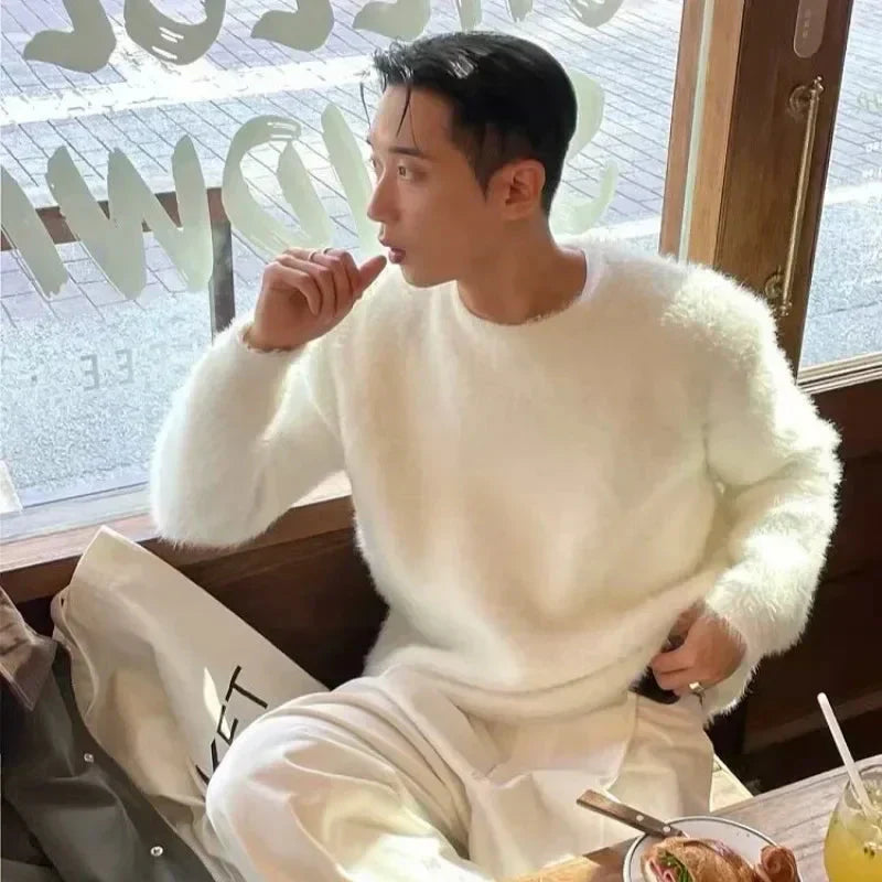 メンズ 厚手 ロングセーター