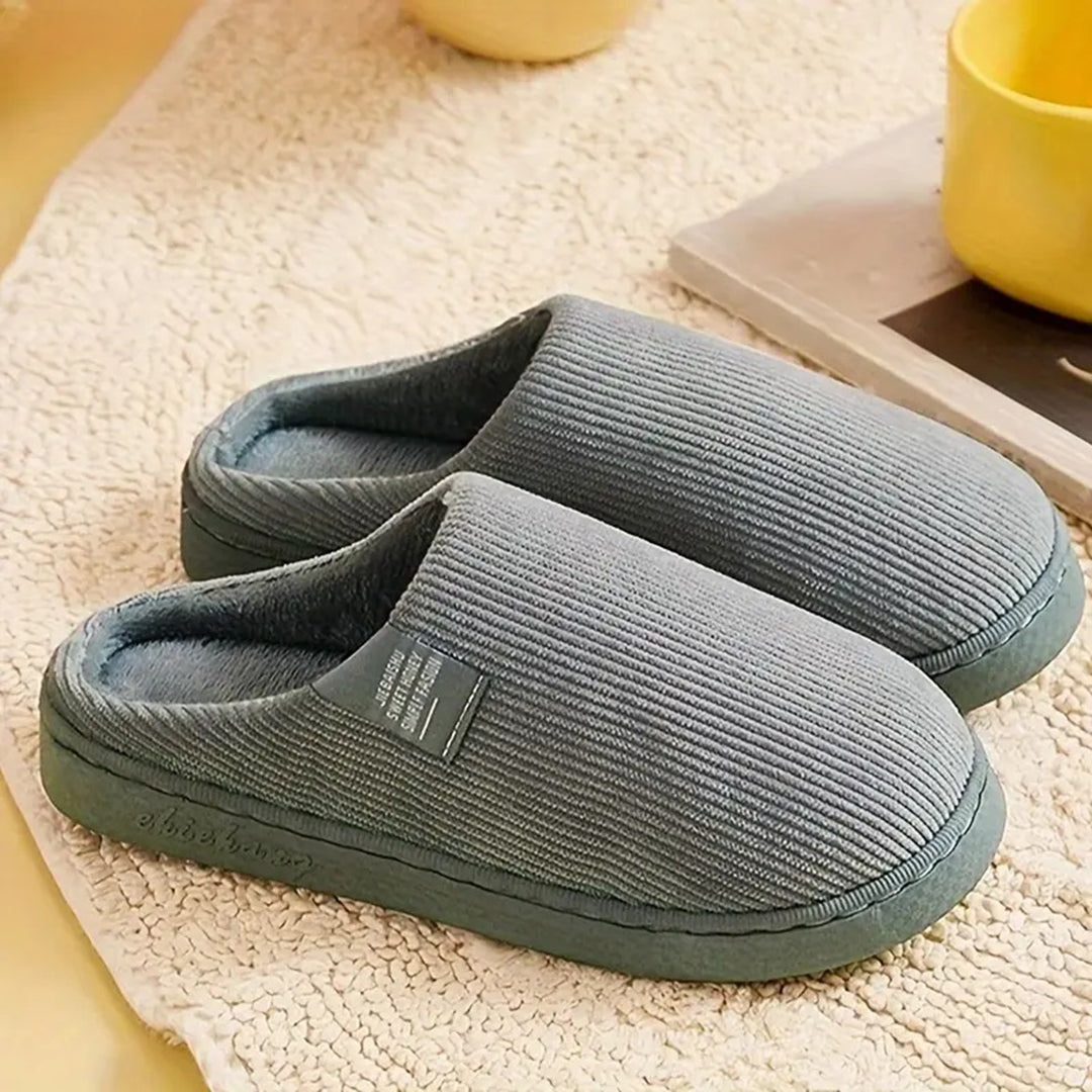 Pantuflas de forro polar para mujer con forro suave y suela antideslizante