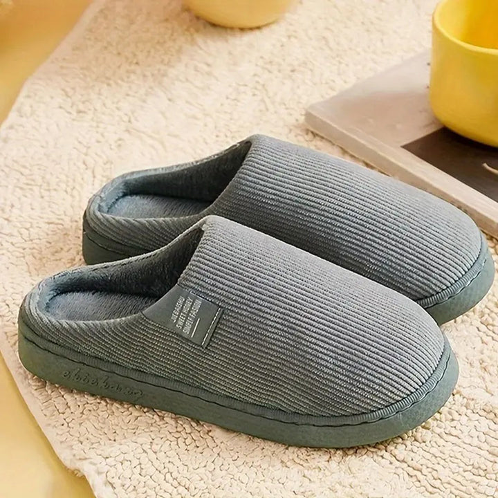 Pantuflas de forro polar para mujer con forro suave y suela antideslizante