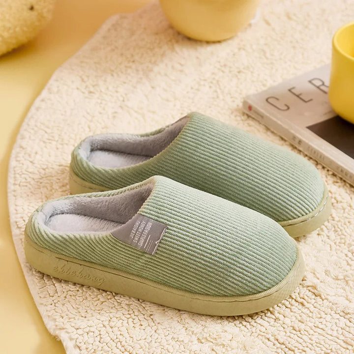 Pantuflas de forro polar para mujer con forro suave y suela antideslizante