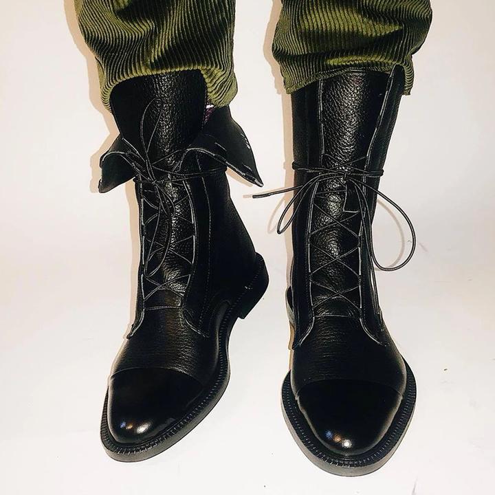 Sophia - Women's Lace-Up Leather Ankle Boots