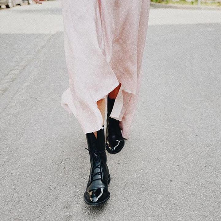 Sophia - Women's Lace-Up Leather Ankle Boots