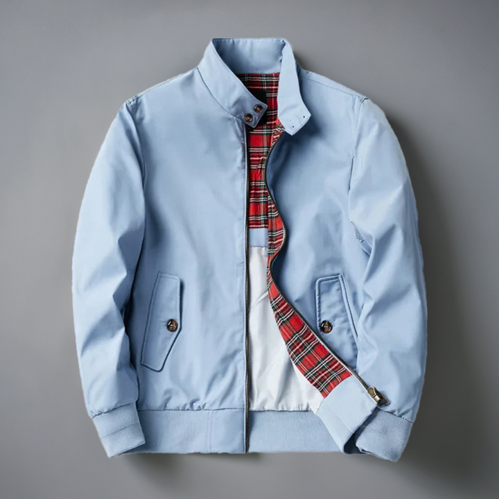 Veste Harrington classique pour homme avec fermeture zippée