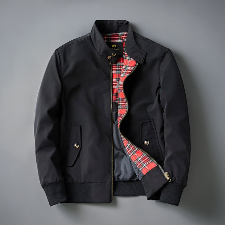 Veste Harrington classique pour homme avec fermeture zippée