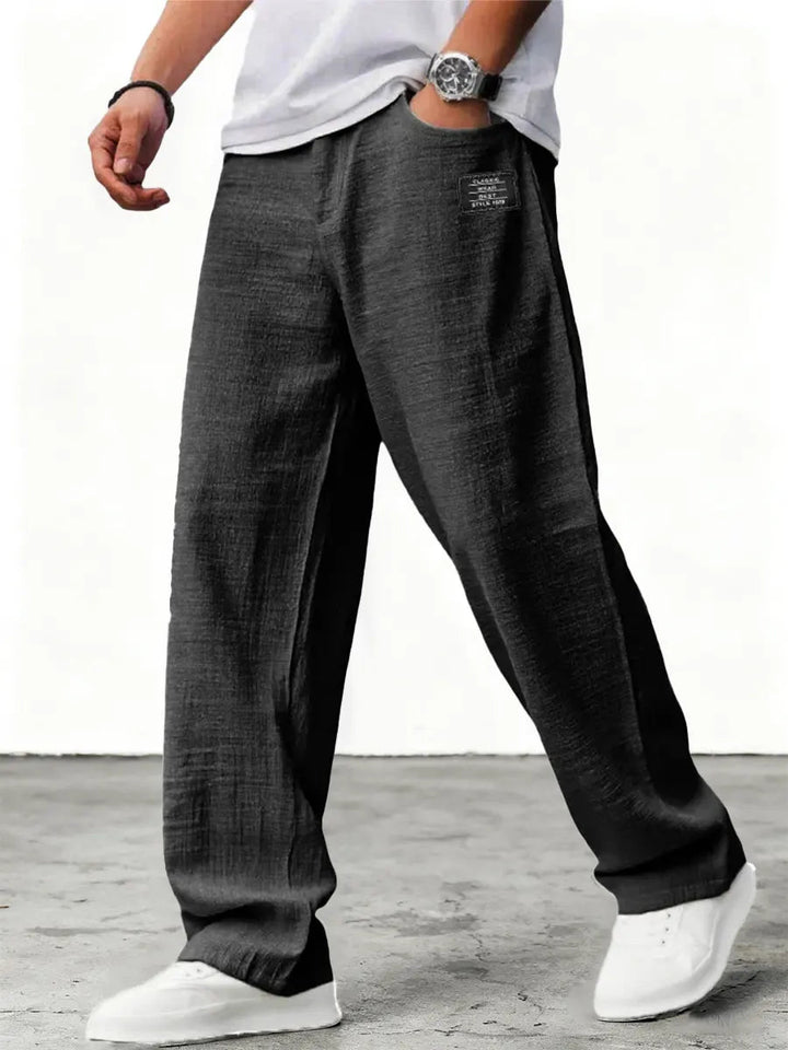 ジャック メンズ リラックス リネン ワイドパンツ
