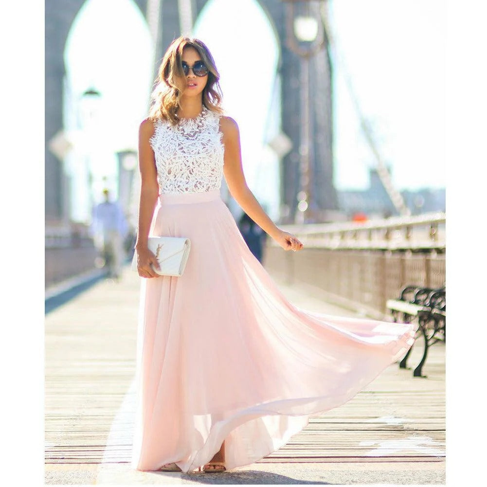 Women's Dream Lace Bodice Maxi Dress