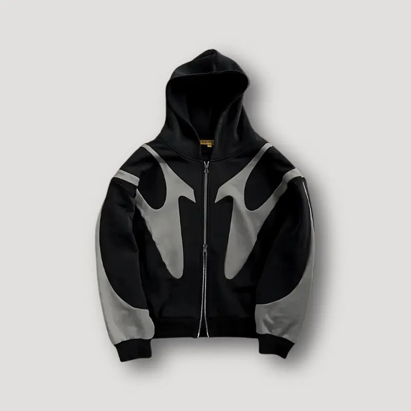 Ανδρική urban streetwear ζακέτα με φερμουάρ και κορδόνι