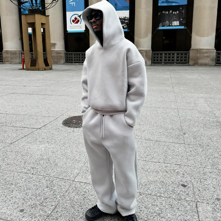 Ensemble sweat à capuche et pantalon de jogging pour homme, confortable et décontracté