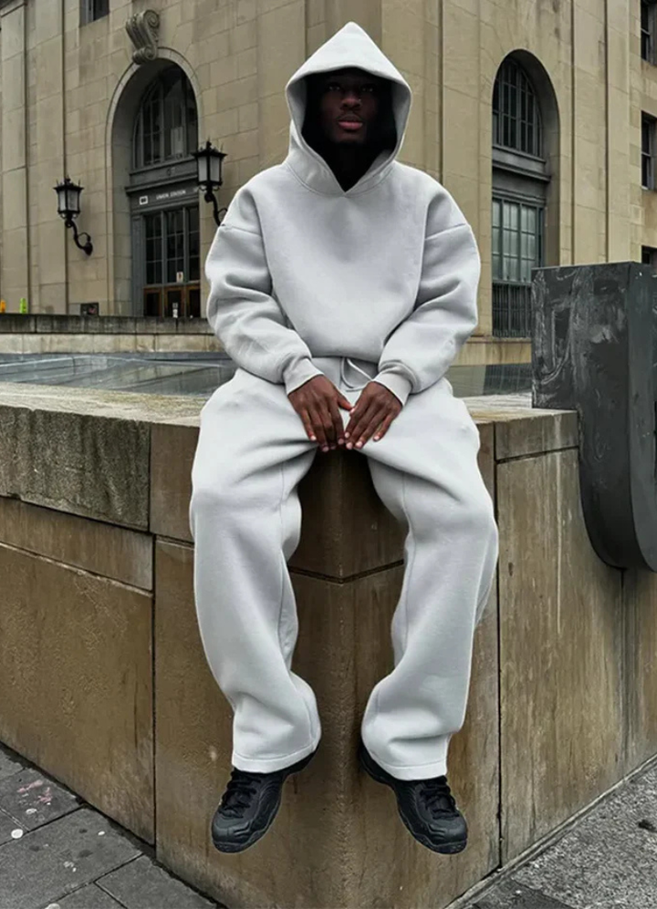 Ensemble sweat à capuche et pantalon de jogging pour homme, confortable et décontracté