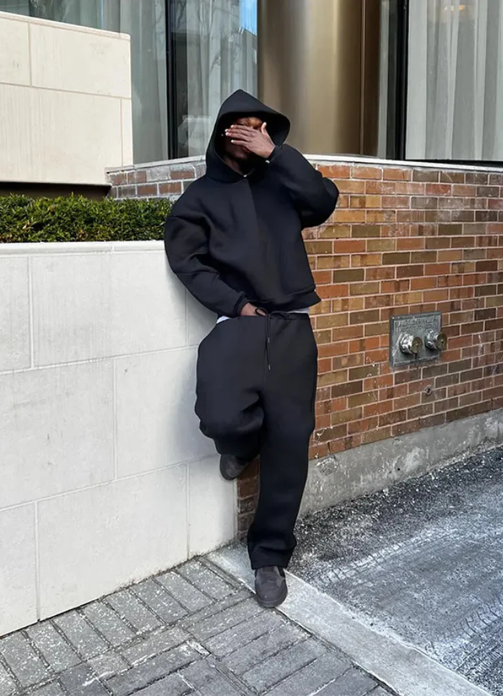 Ensemble sweat à capuche et pantalon de jogging pour homme, confortable et décontracté