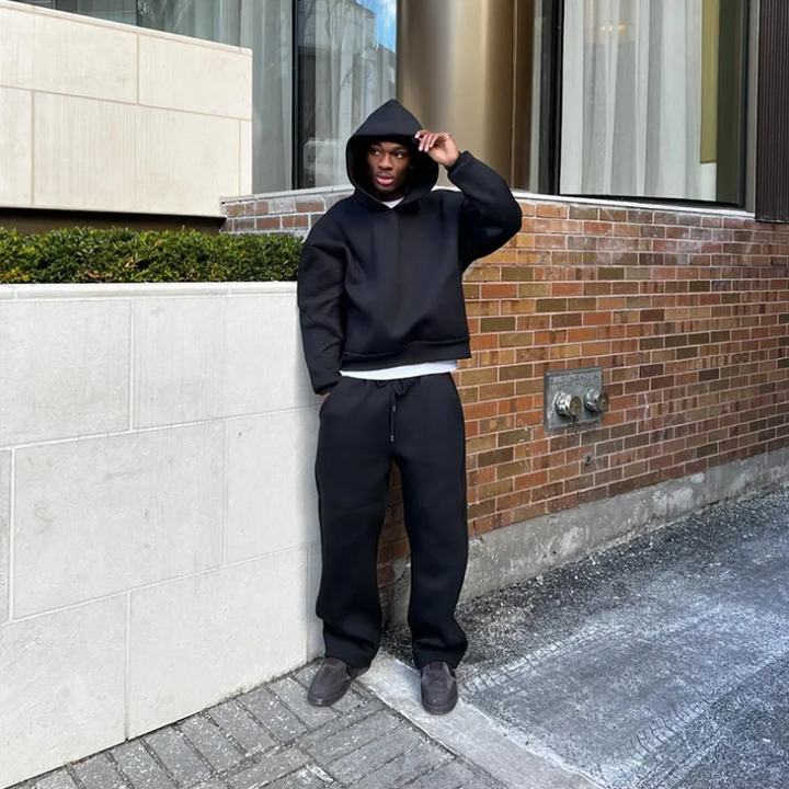 Ensemble sweat à capuche et pantalon de jogging pour homme, confortable et décontracté