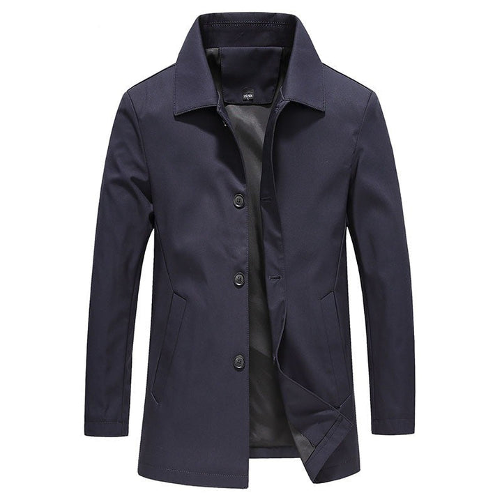 Men's Long Windproof Jacket for Autumn