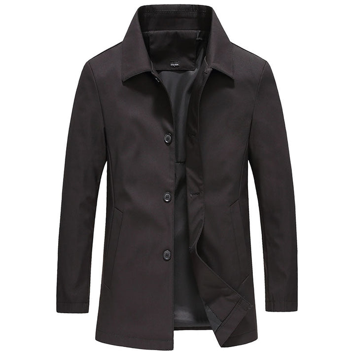 Men's Long Windproof Jacket for Autumn