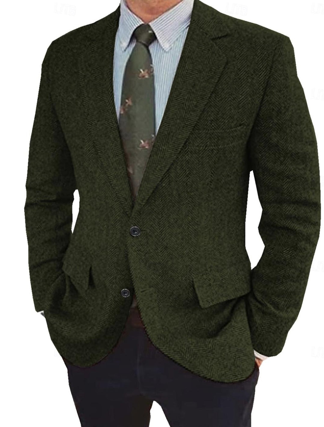Blazer da uomo vintage dalla vestibilità regolare
