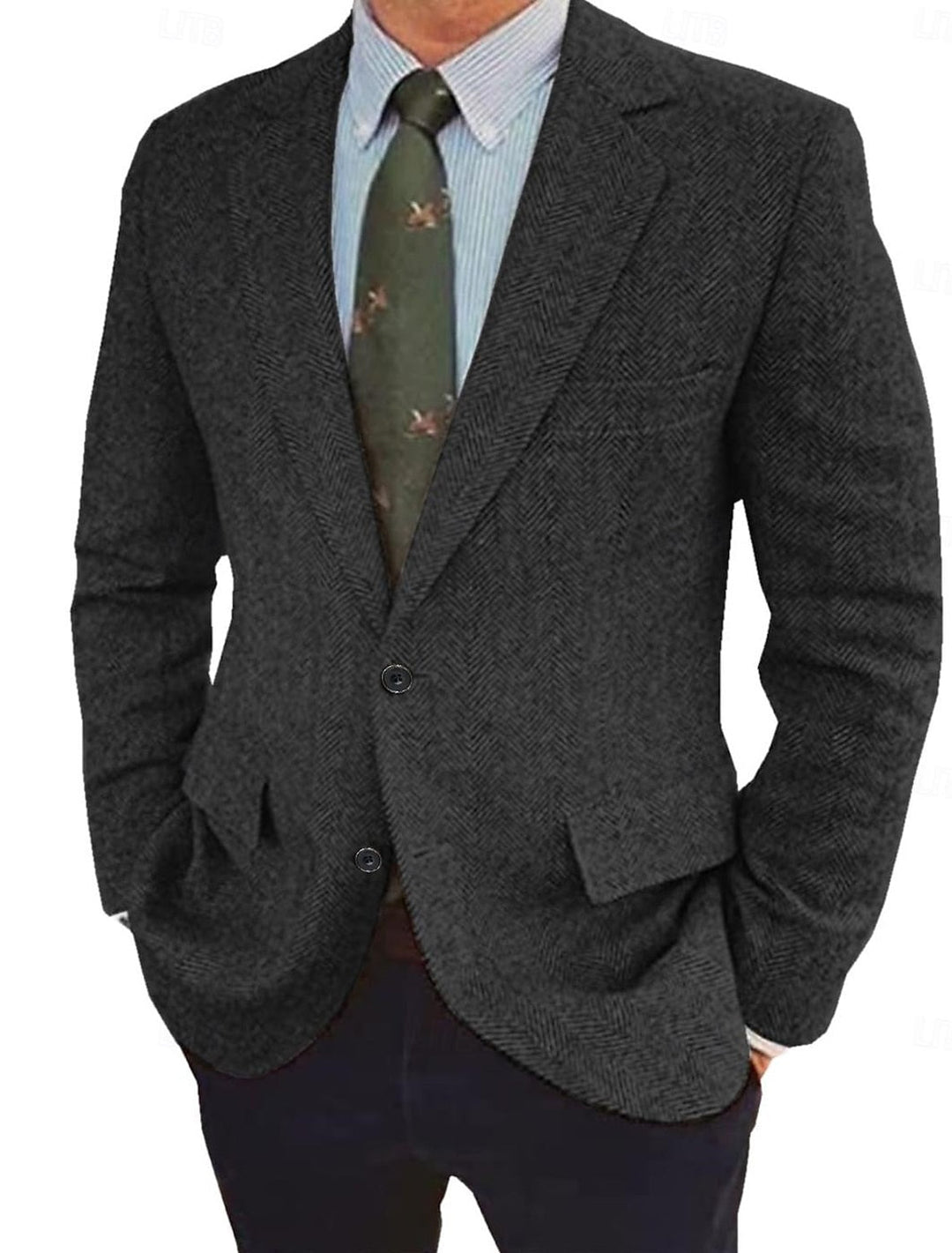 Blazer da uomo vintage dalla vestibilità regolare