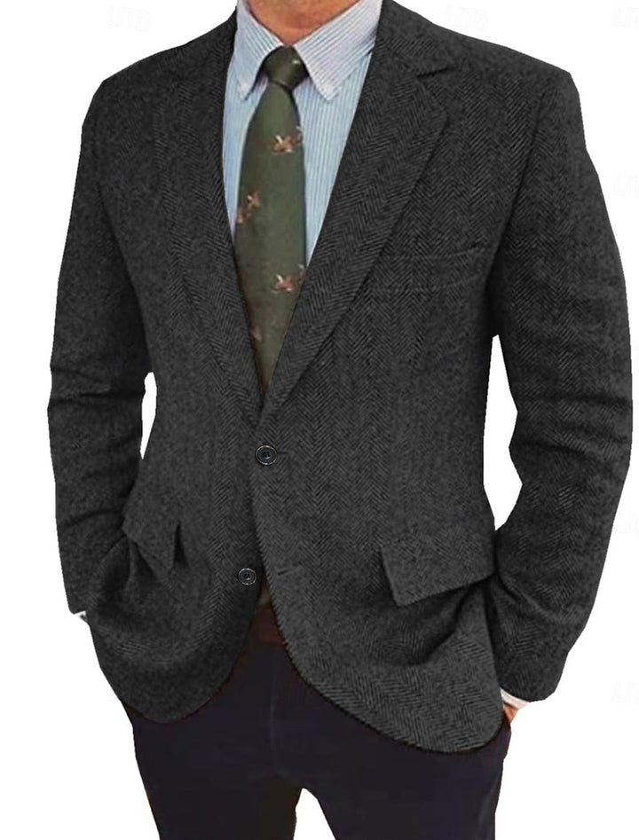 Blazer da uomo vintage dalla vestibilità regolare