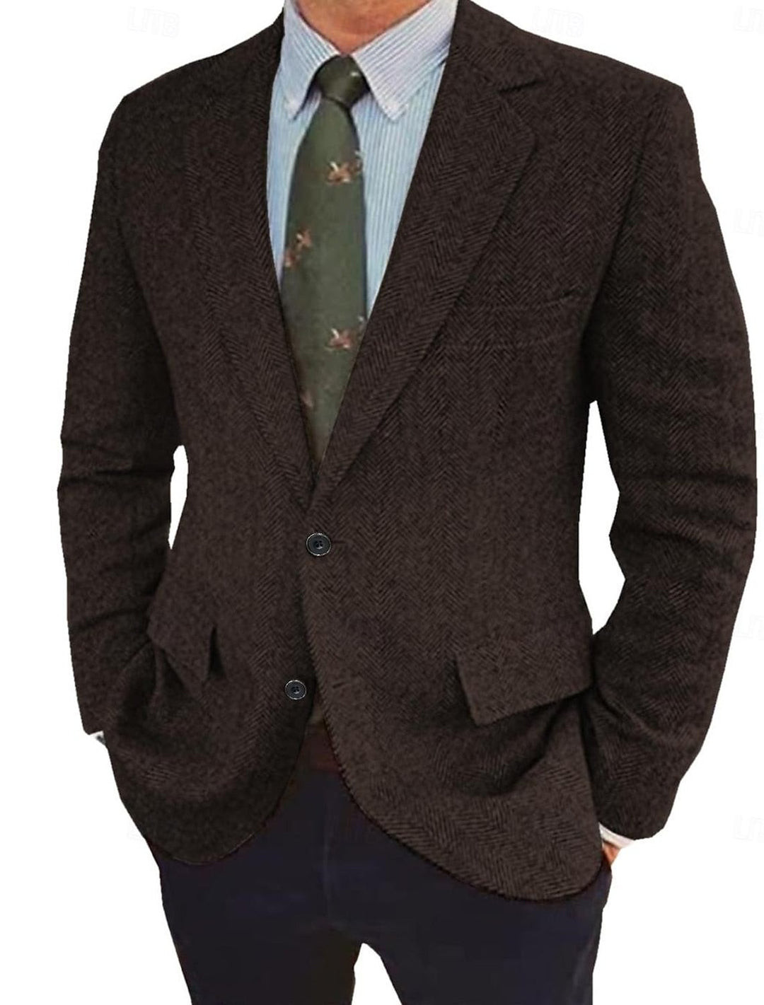 Blazer da uomo vintage dalla vestibilità regolare