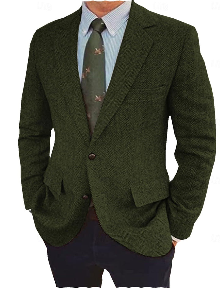 Blazer da uomo vintage dalla vestibilità regolare