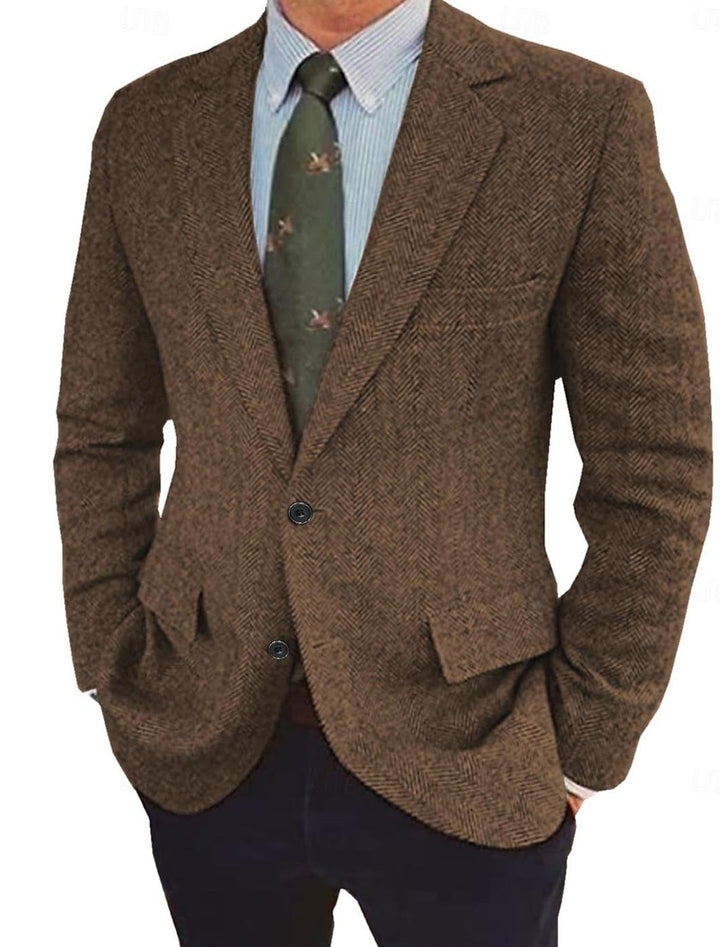 Blazer da uomo vintage dalla vestibilità regolare