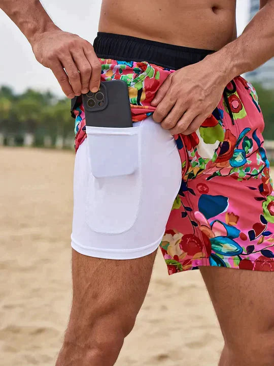 Marvin - Men's Beach Swim Trunks Lightweight Quick Drying