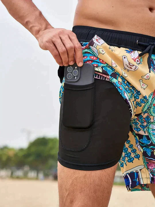 Marvin - Men's Beach Swim Trunks Lightweight Quick Drying