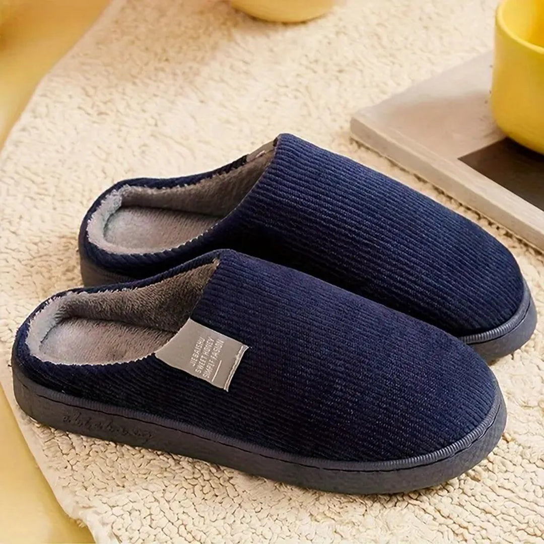 Pantuflas de forro polar para mujer con forro suave y suela antideslizante