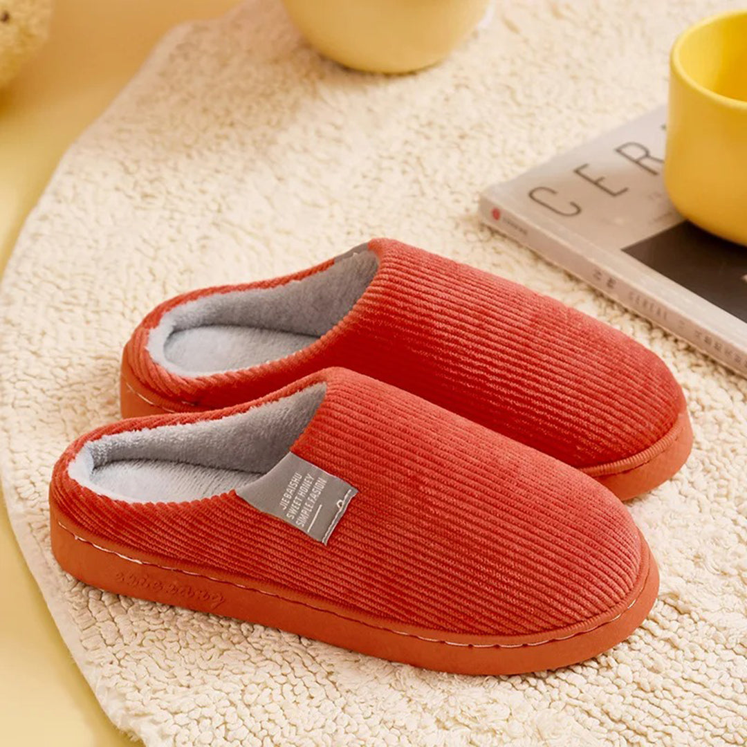 Pantuflas de forro polar para mujer con forro suave y suela antideslizante