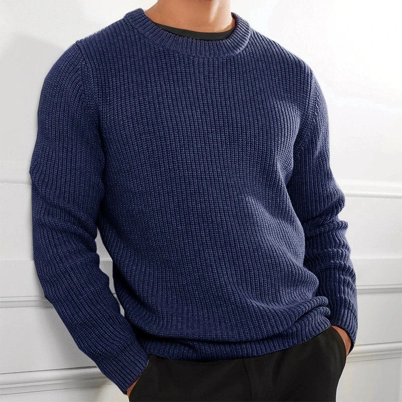 Men's Classic Knitted Jumper with Crew Neck