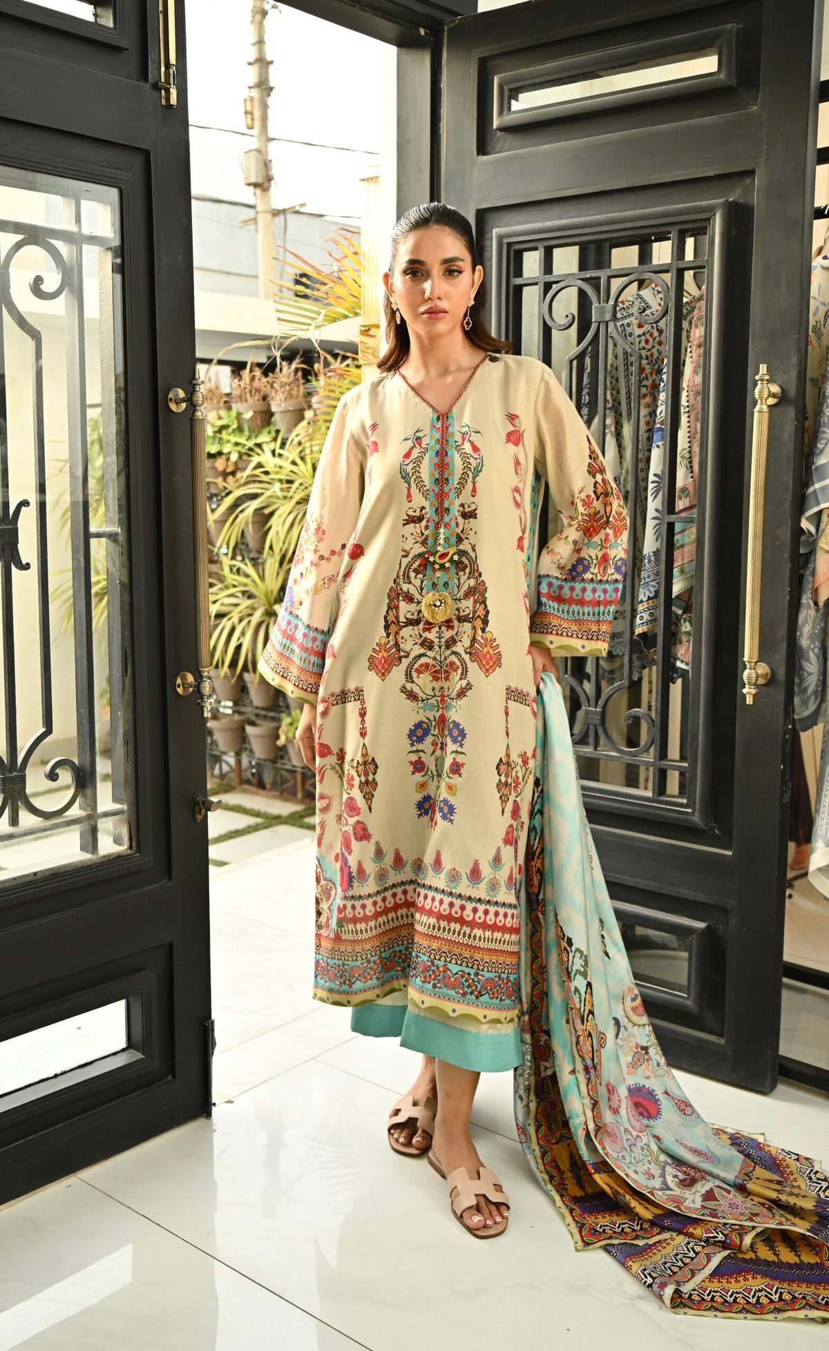 Zarina Kurta Set with Dupatta - STENFIA