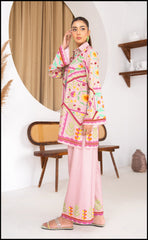 Elegant blush pink Rosivya Co-ord Set for women by Stenfia.