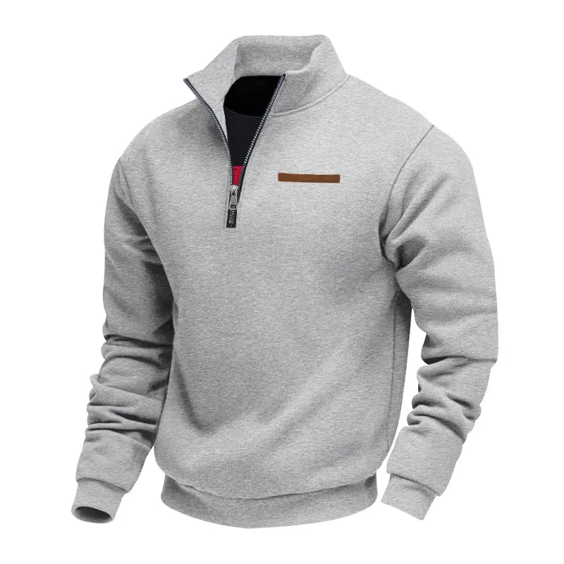Sweat-shirt pour homme | Col montant avec demi-zip