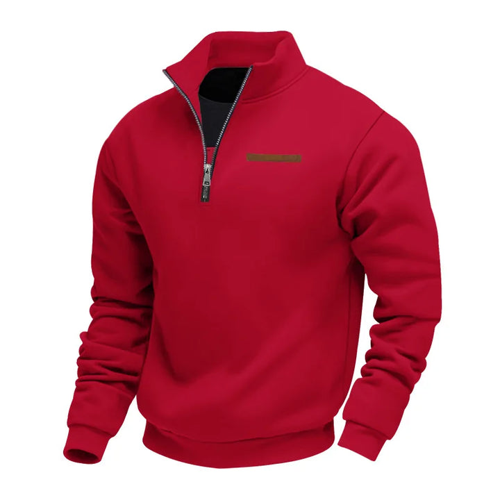 Sweat-shirt pour homme | Col montant avec demi-zip