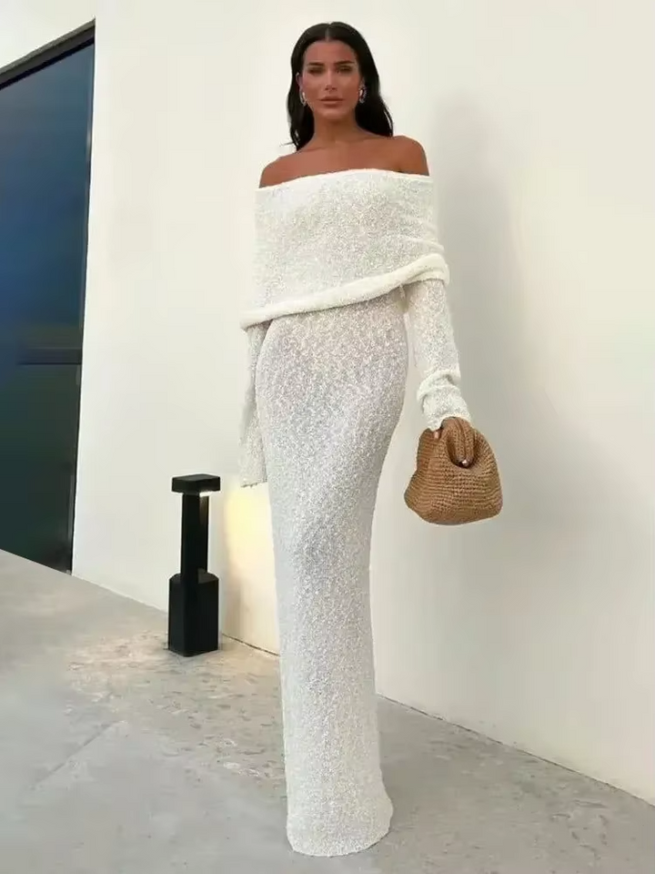 Geraldine - Women's Summer Off-Shoulder Dress
